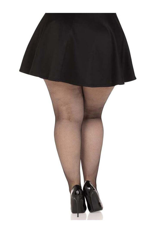 Leg Avenue Ronnie Plus Micro Net Tights Black in 1X/2X 1