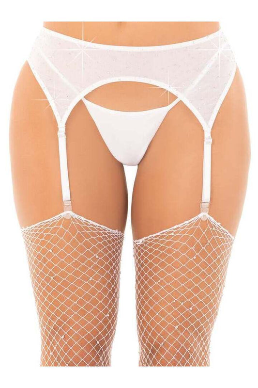 Leg Avenue Roxy Rhinestone Garter Belt in One Size