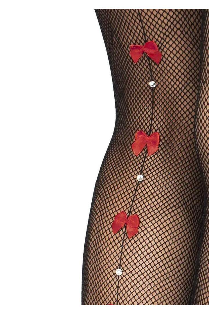 Leg Avenue Sally Fishnet Thigh High Stockings Black in One Size 3