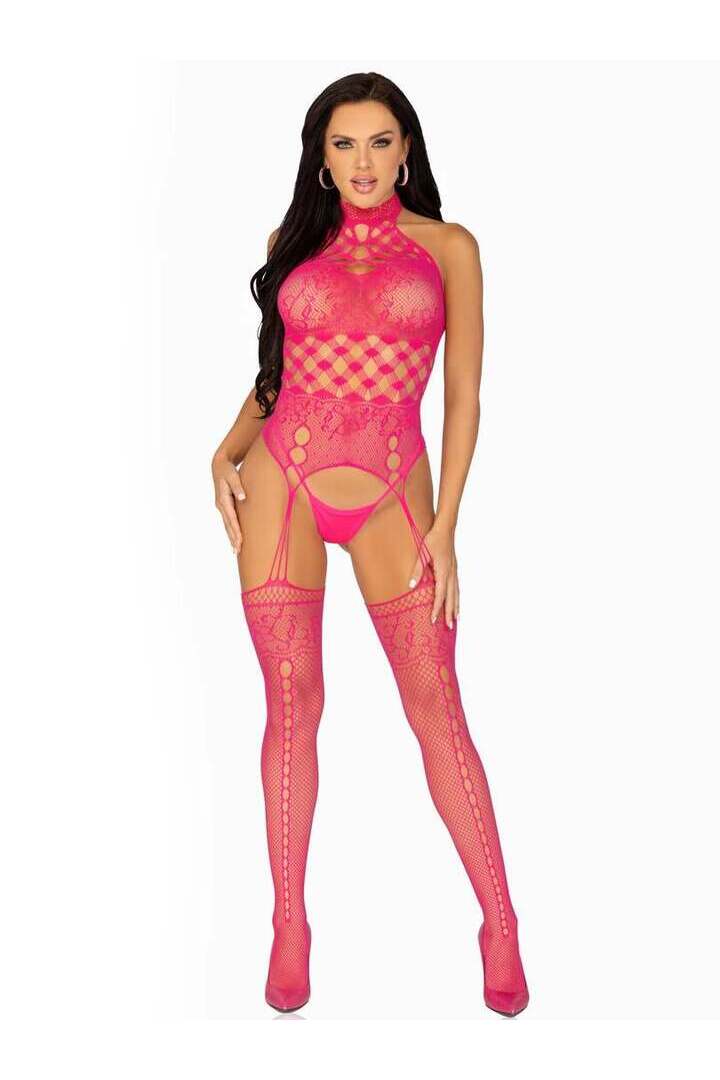 Leg Avenue Set The Mood Net Bodystocking in One Size 4