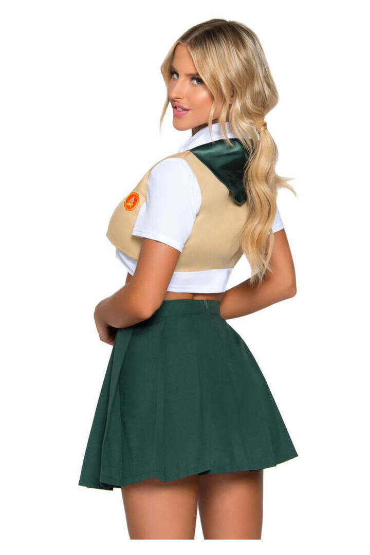 Leg Avenue Sexy Scout Uniform Costume in Green/White 1