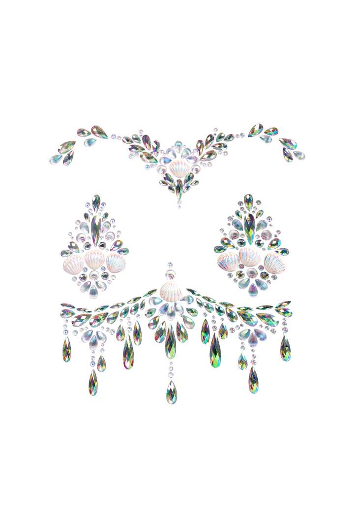 Leg Avenue Siren Body Jewels Sticker Clear in One Size 2