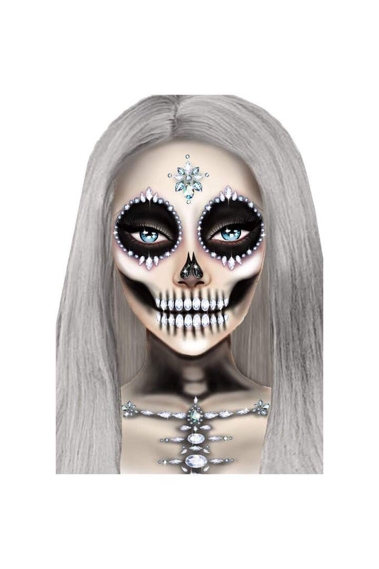 Leg Avenue Skeleton Rhinestone Stick-On Jewels Clear in One Size
