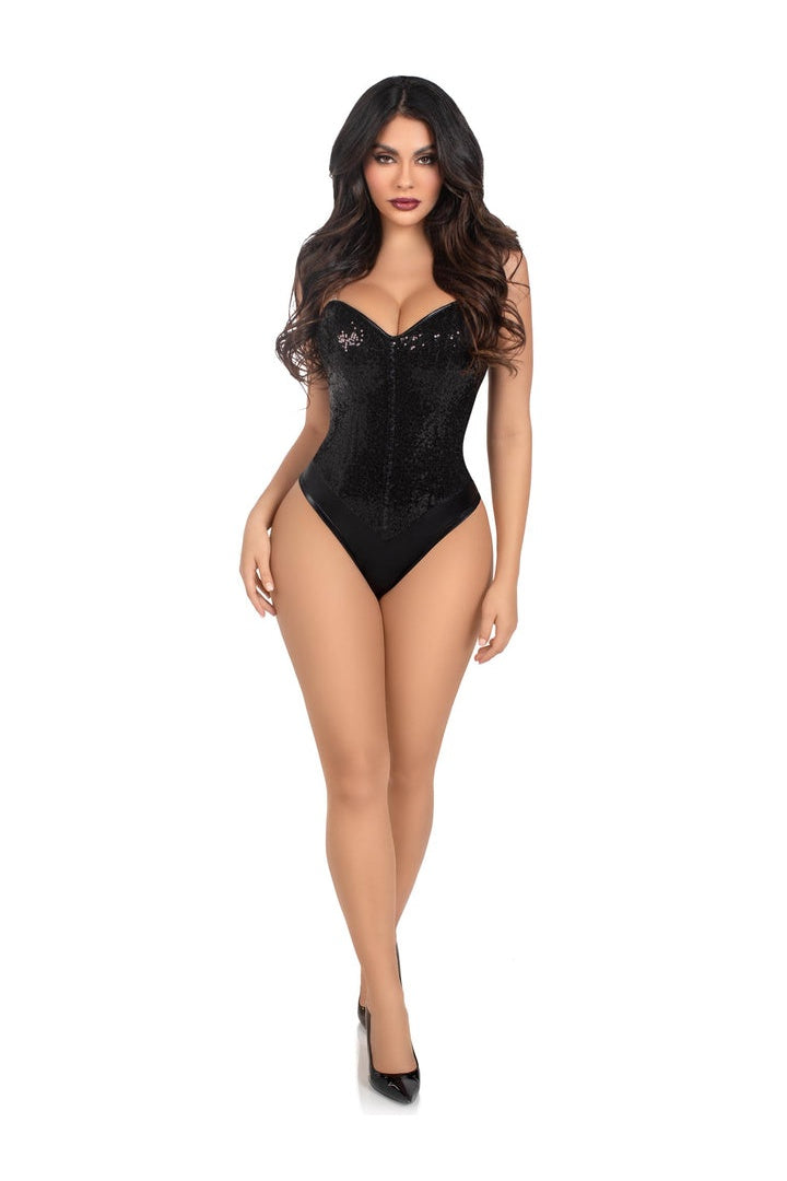 Leg Avenue Snap Crotch Sequin Bodysuit 3