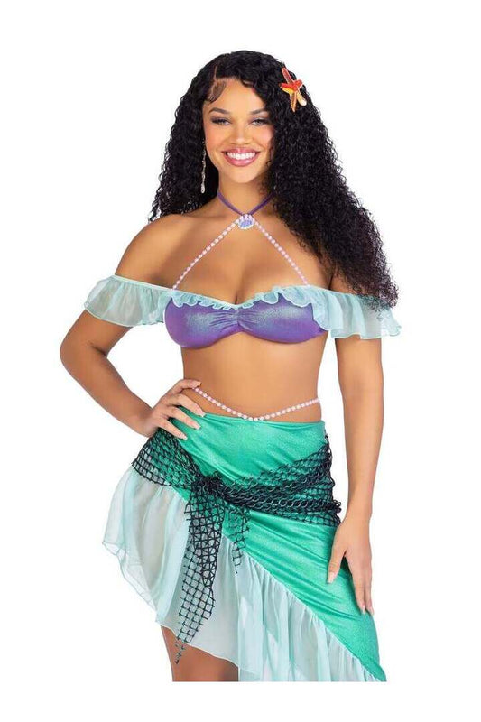 Leg Avenue Spellbound Mermaid Costume in Purple/Green