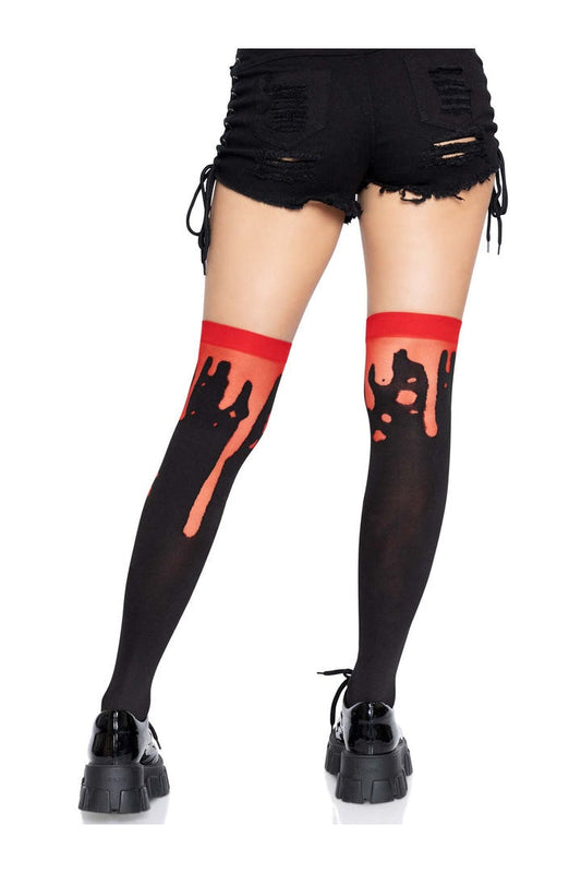 Leg Avenue Splatter Thigh Highs in One Size 1