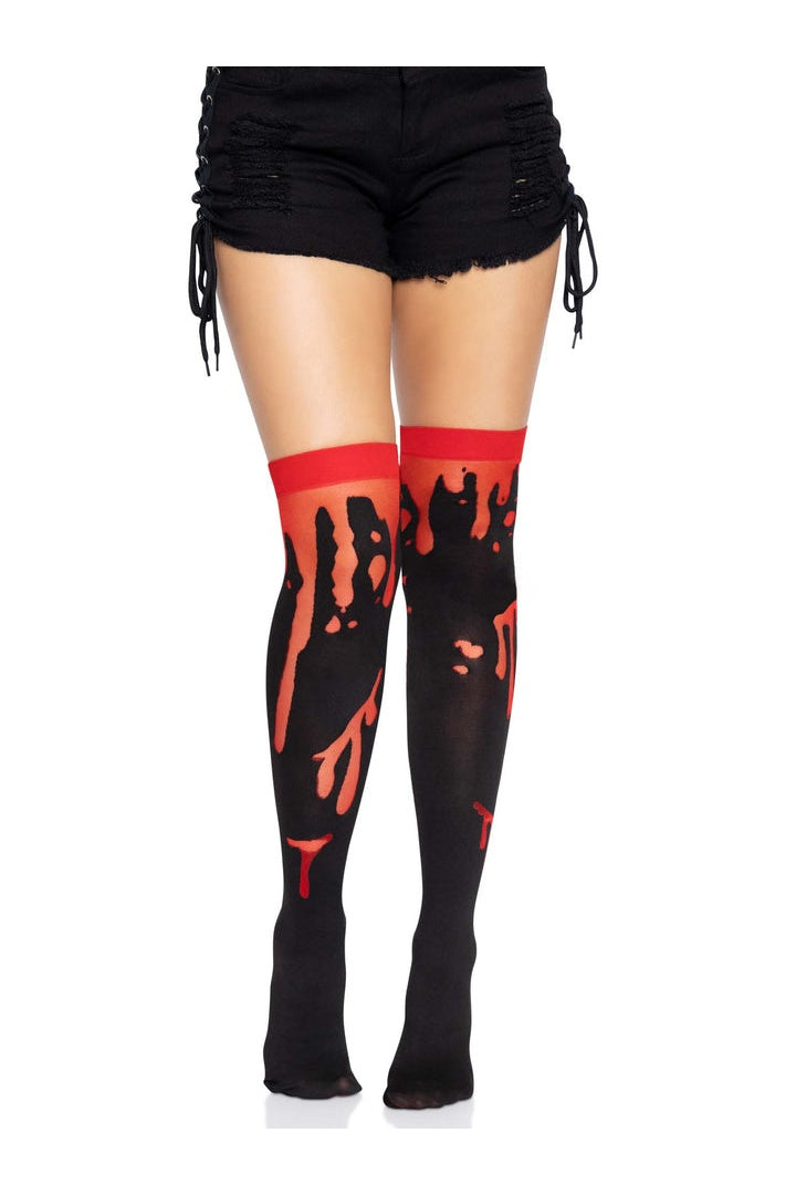 Leg Avenue Splatter Thigh Highs in One Size 3