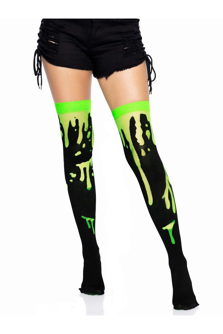 Leg Avenue Splatter Thigh Highs in One Size 7