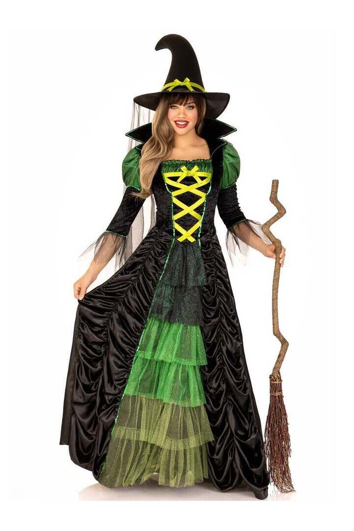 Leg Avenue Storybook Witch Costume in Black/Green 3