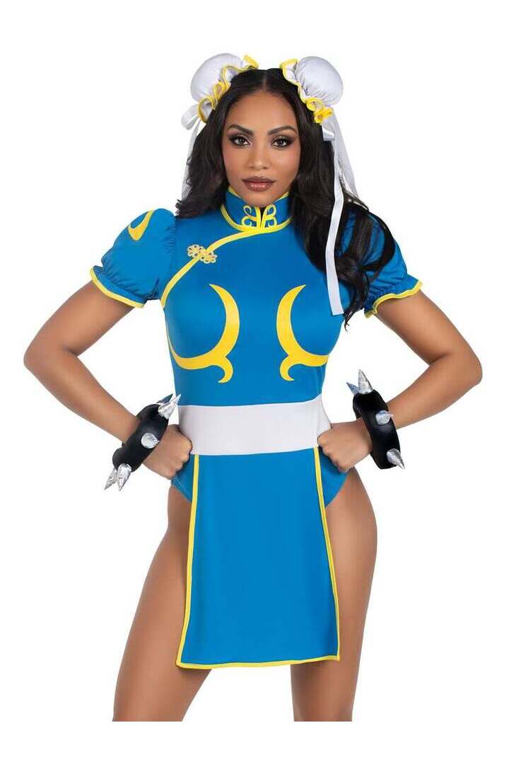 Leg Avenue Street Fighter Chun-Li Costume in Blue 3