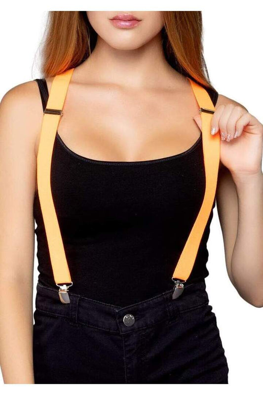Leg Avenue Stretchy Neon Elastic Clip On Suspenders in One Size 1