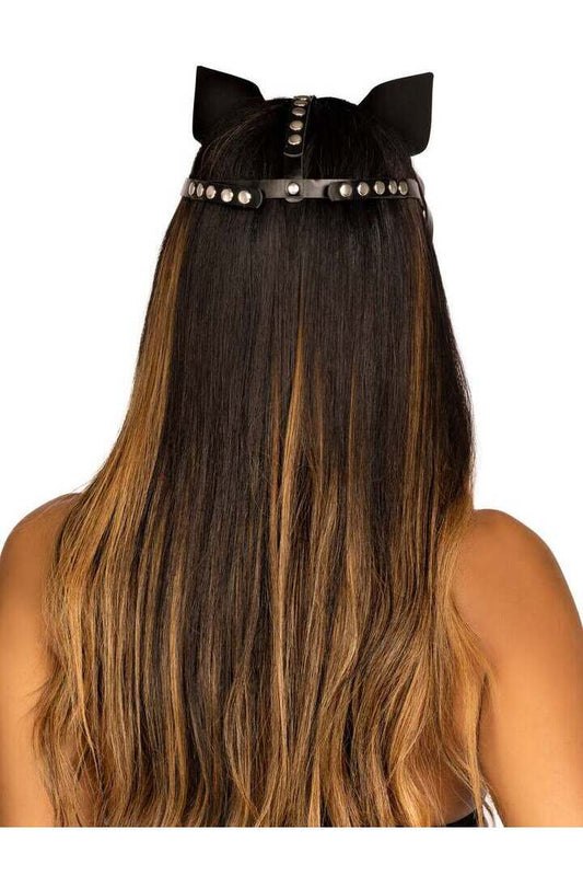 Leg Avenue Studded Cat Mask Black in One Size 1