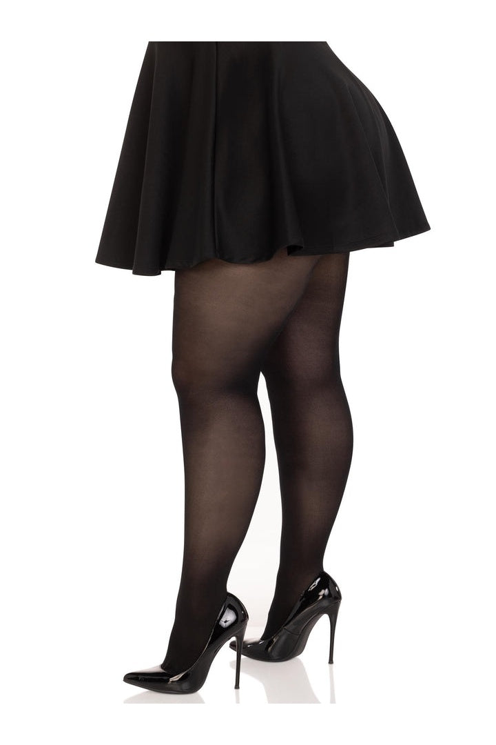 Leg Avenue Suki Plus Sheer Tights in Queen Size 2