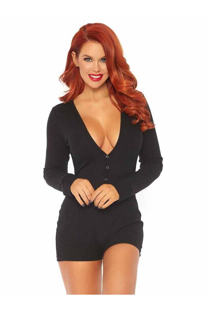 Leg Avenue Sweet Dreams Long Johns Romper 4