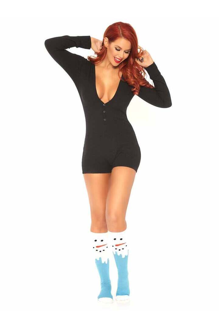 Leg Avenue Sweet Dreams Long Johns Romper 6