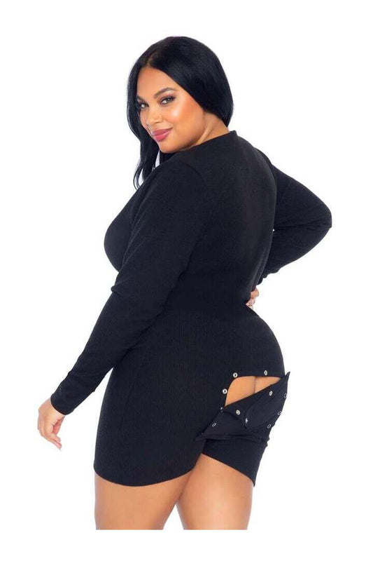 Leg Avenue Sweet Dreams Plus Long Johns Romper 1