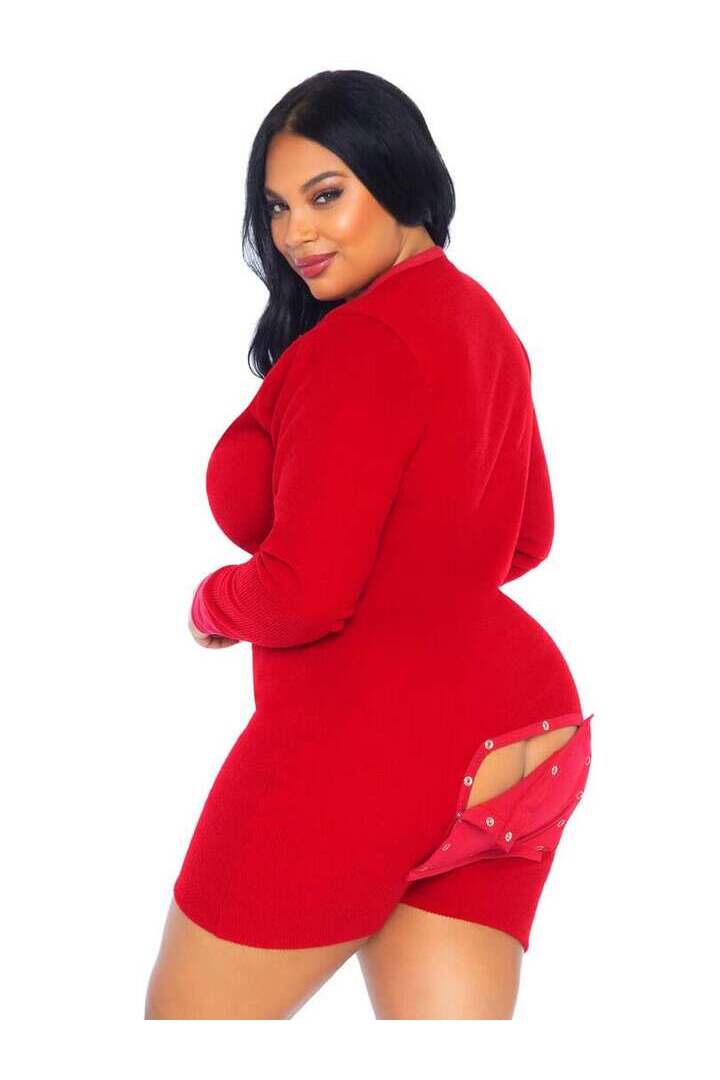 Leg Avenue Sweet Dreams Plus Long Johns Romper 6