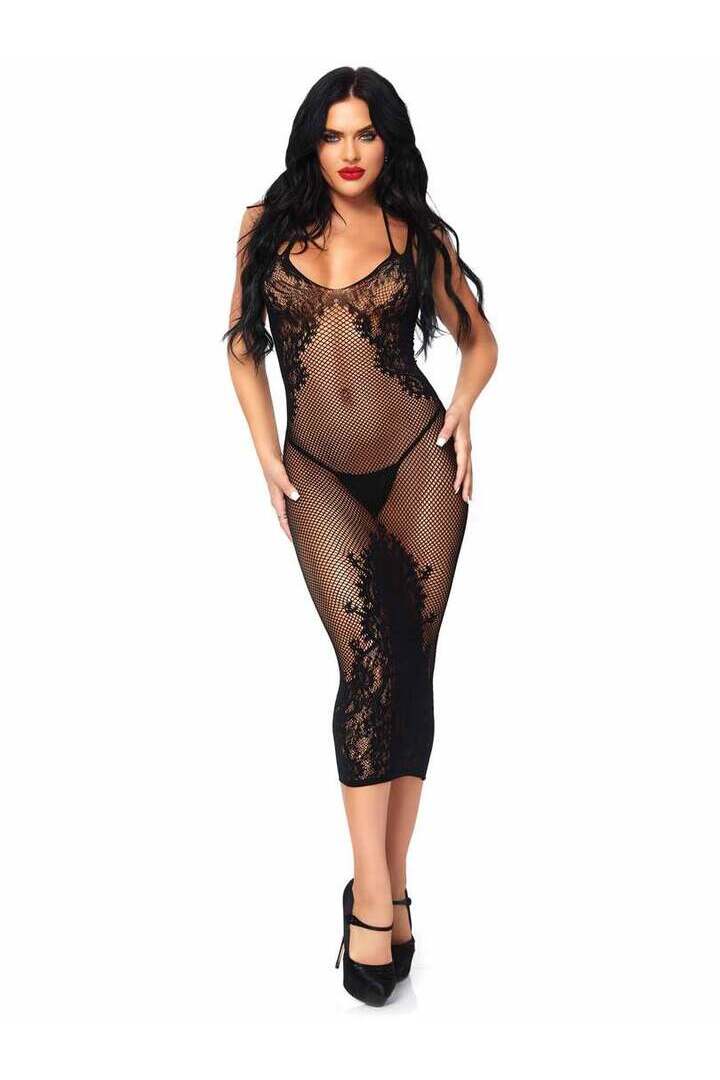 Leg Avenue Sweet Sensation Body Con Dress Black in One Size 2