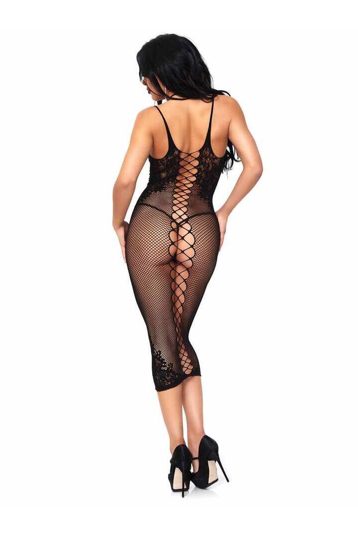 Leg Avenue Sweet Sensation Body Con Dress Black in One Size 3