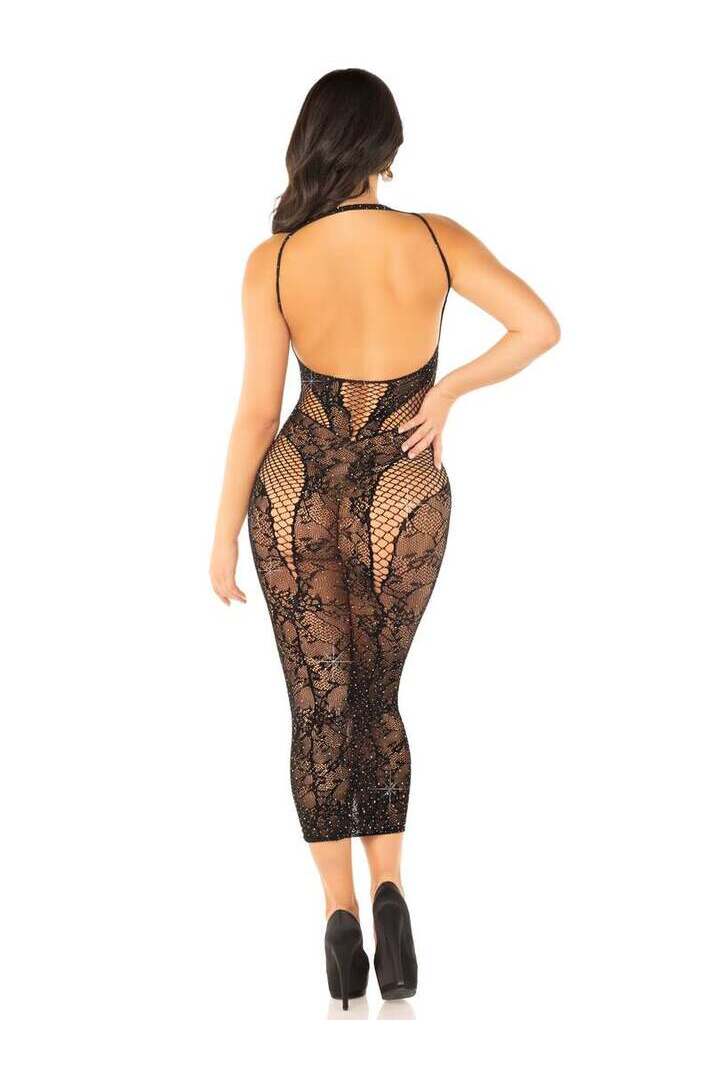 Leg Avenue Sweet Surrender Body Con Dress Black in One Size 5