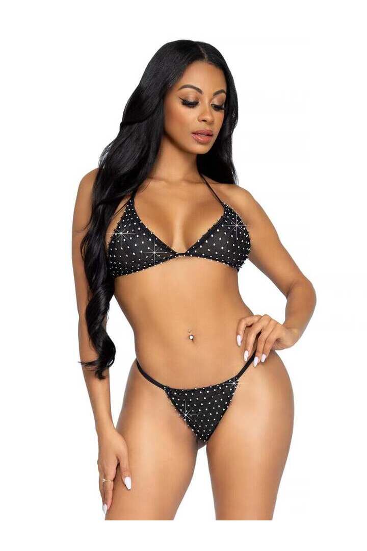Leg Avenue Tempest Bikini Set in One Size 10