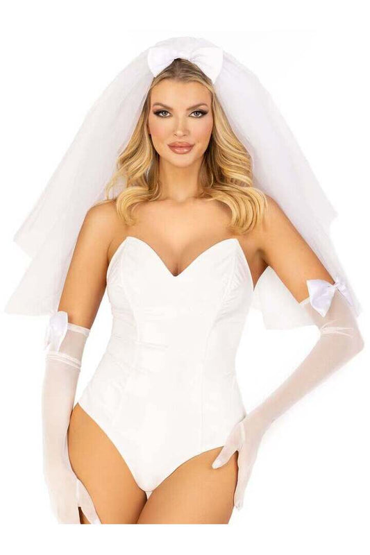 Leg Avenue Tiered Bridal Veil in One Size 1