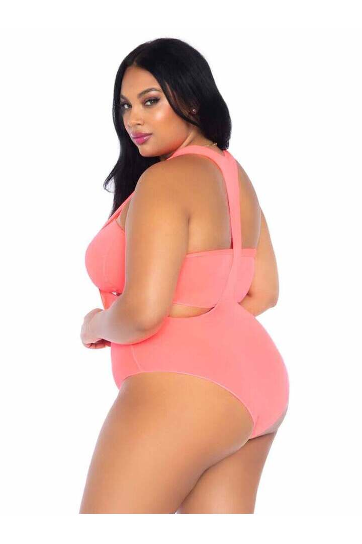 Leg Avenue Tongue Tied Plus Bodysuit Set in 1X/2X 6