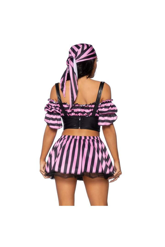 Leg Avenue Treasure Hunt Pirate Costume Pink/Black 1
