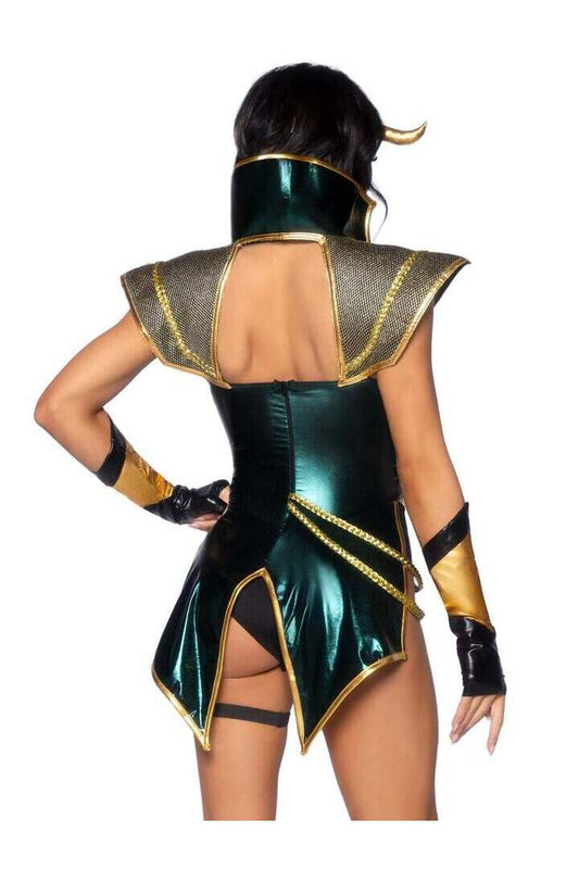 Leg Avenue Trickster Goddess Costume in Green/Gold 1