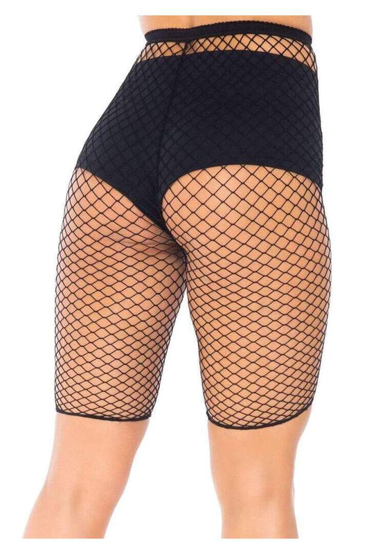 Leg Avenue Troublemaker Fishnet Biker Shorts in One Size 1