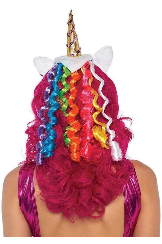 Leg Avenue Unicorn Headband with Rainbow Wig Mane Multicolor in One Size 1