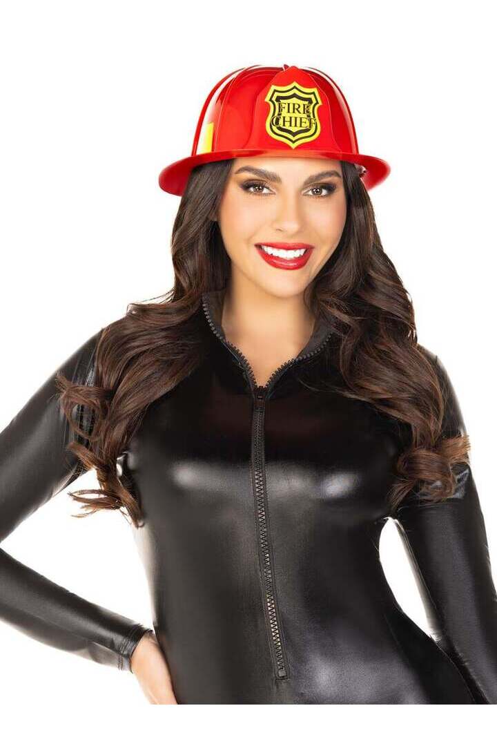 Leg Avenue Unisex Fireman Costume Hat Red in One Size 3