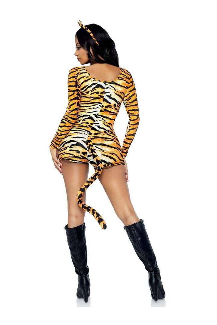 Leg Avenue Untamed Tiger Costume in Orange/Black 5