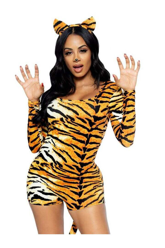 Leg Avenue Untamed Tiger Costume in Orange/Black