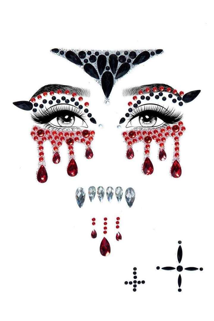 Leg Avenue Vampire Rhinestone Stick-On Jewels Multicolor in One Size 1