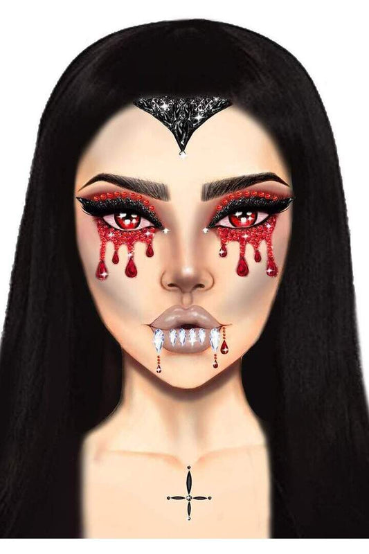 Leg Avenue Vampire Rhinestone Stick-On Jewels Multicolor in One Size