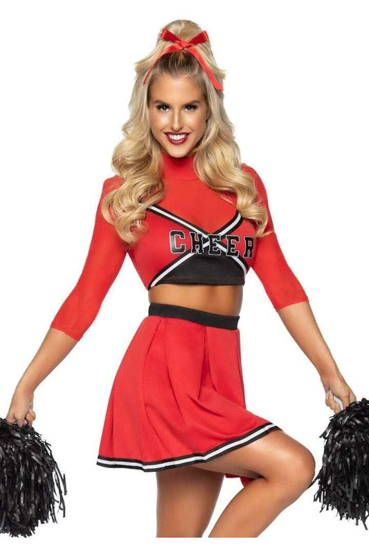 Leg Avenue Varsity Babe Cheerleader Costume in Red