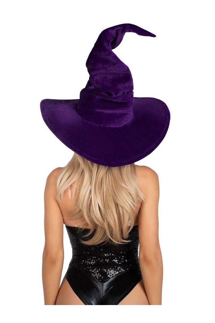 Leg Avenue Velvet Ruched Witch Hat in One Size 4