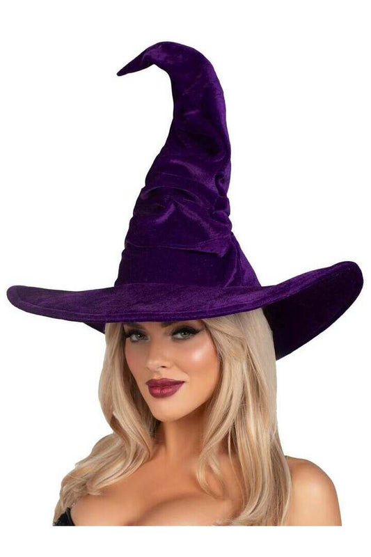 Leg Avenue Velvet Ruched Witch Hat in One Size
