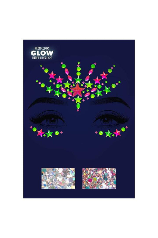 Leg Avenue Vibe Jewels Sticker & Body Glitter Multicolor in One Size 1