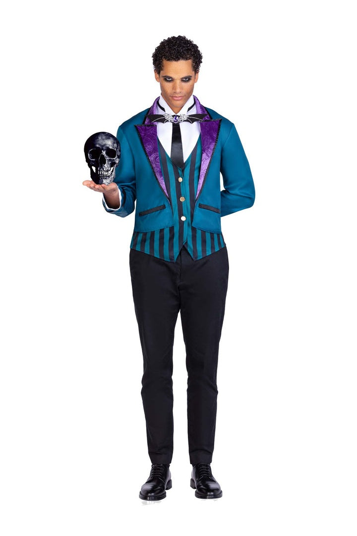 Leg Avenue Victorian Butler Costume Black/Green 3