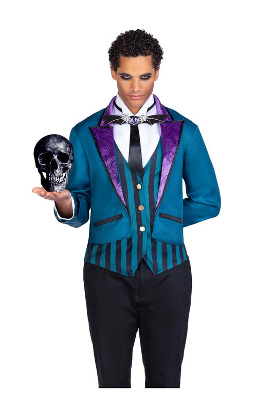 Leg Avenue Victorian Butler Costume Black/Green 5