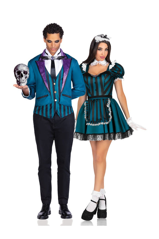 Leg Avenue Victorian Butler Costume Black/Green