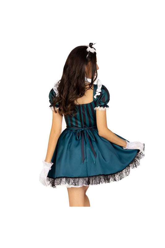 Leg Avenue Victorian Maid Costume Black/Green 1