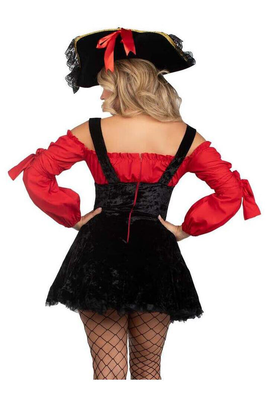 Leg Avenue Vixen Pirate Wench Costume in Red/Black 1