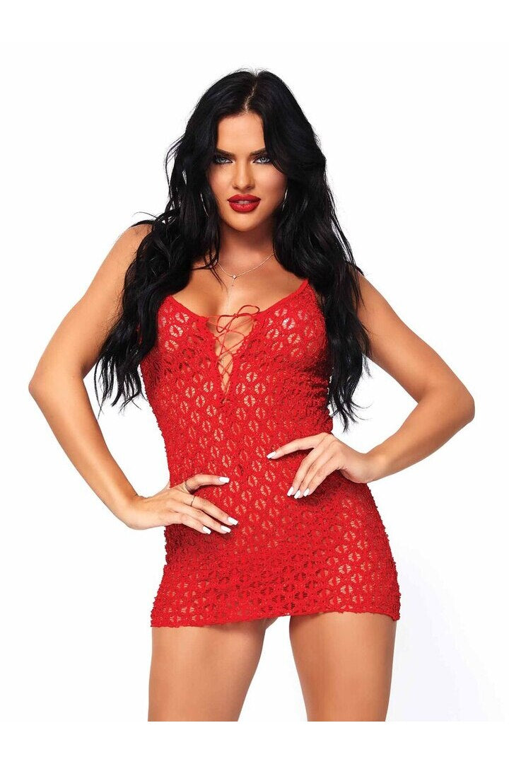 Leg Avenue Watch Me Shine Lace Dress Set in One Size 4