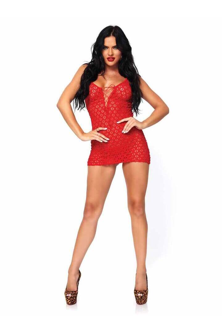Leg Avenue Watch Me Shine Lace Dress Set in One Size 6