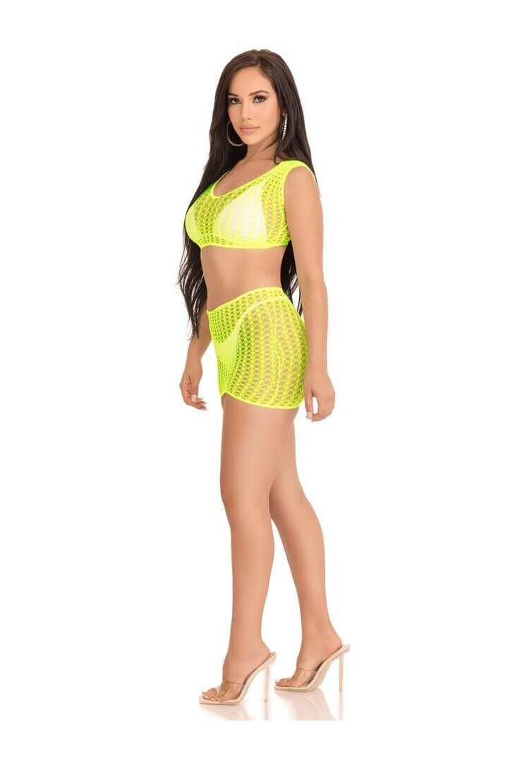 Leg Avenue Weekend Getaway Crop Top Set in One Size 11