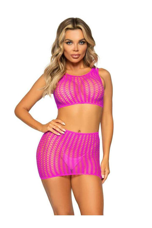 Leg Avenue Weekend Getaway Crop Top Set in One Size 1