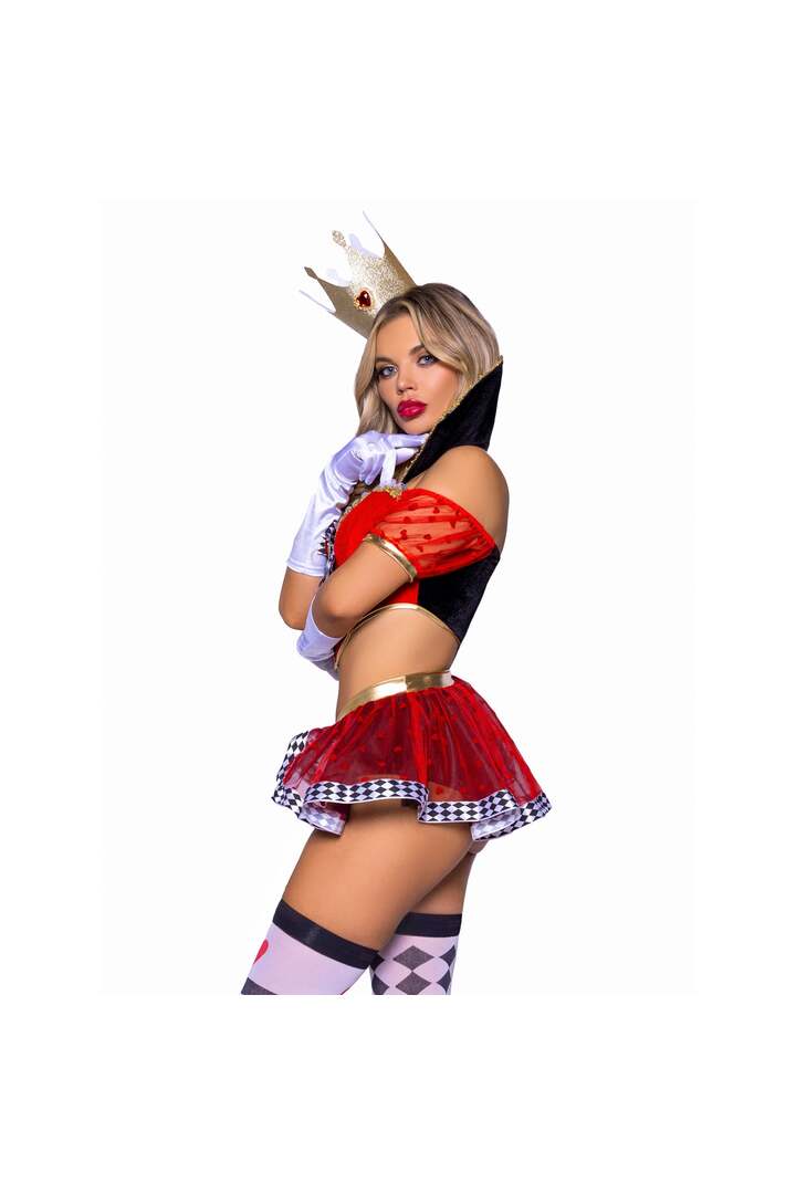 Leg Avenue Wicked Wonderland Queen Costume Red/Black 2